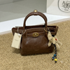  Túi xách nữ dáng tote mini da mềm phong cách vintage 