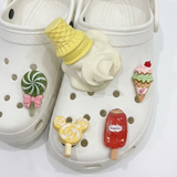  Set jibbitz charms sticker 3D đá que kem gắn trang trí dép sục 
