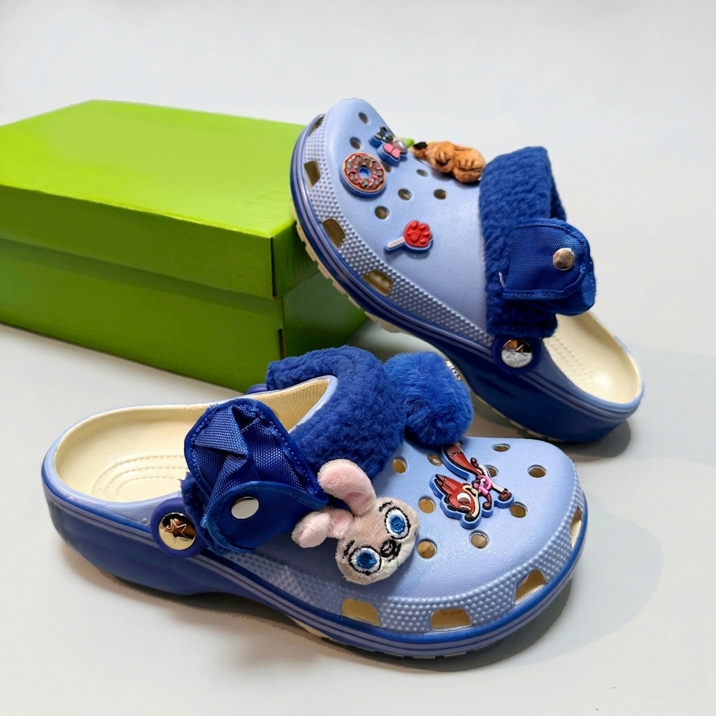  Dép sục Dinas Classic Zootopia 2 Quai Lông Phiên Bản Tiêu Chuẩn Nam Nữ Xuất Khẩu 