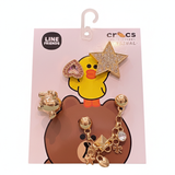  Set jibbitz charms sticker kim loại cao cấp trang trí gắn dép sục 