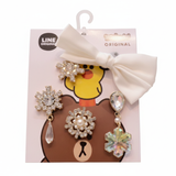  Set jibbitz charms sticker kim loại cao cấp trang trí gắn dép sục 