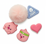  Set jibbitz charms sticker Loopy 3D dầy gắn dép sục 