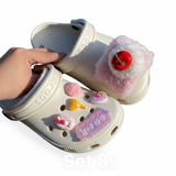  Set jibbitz charms sticker cute nhí nhảnh đa dạng gắn dép sục 