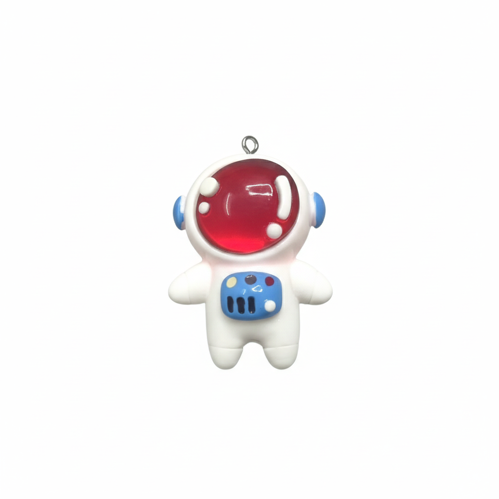  Jibbitz charms sticker 3D nhựa cứng phi hành gia, vũ trụ gắn trang trí dép sục cross 