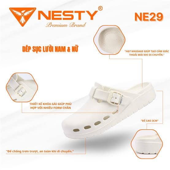  Dép sục lười Nesty quai cài nam nữ - NE29 