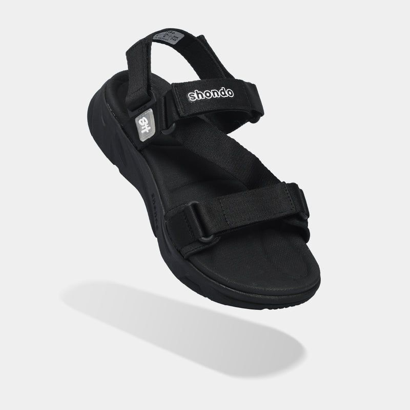  Sandals Shondo F8M đen & đen trắng ver.2 