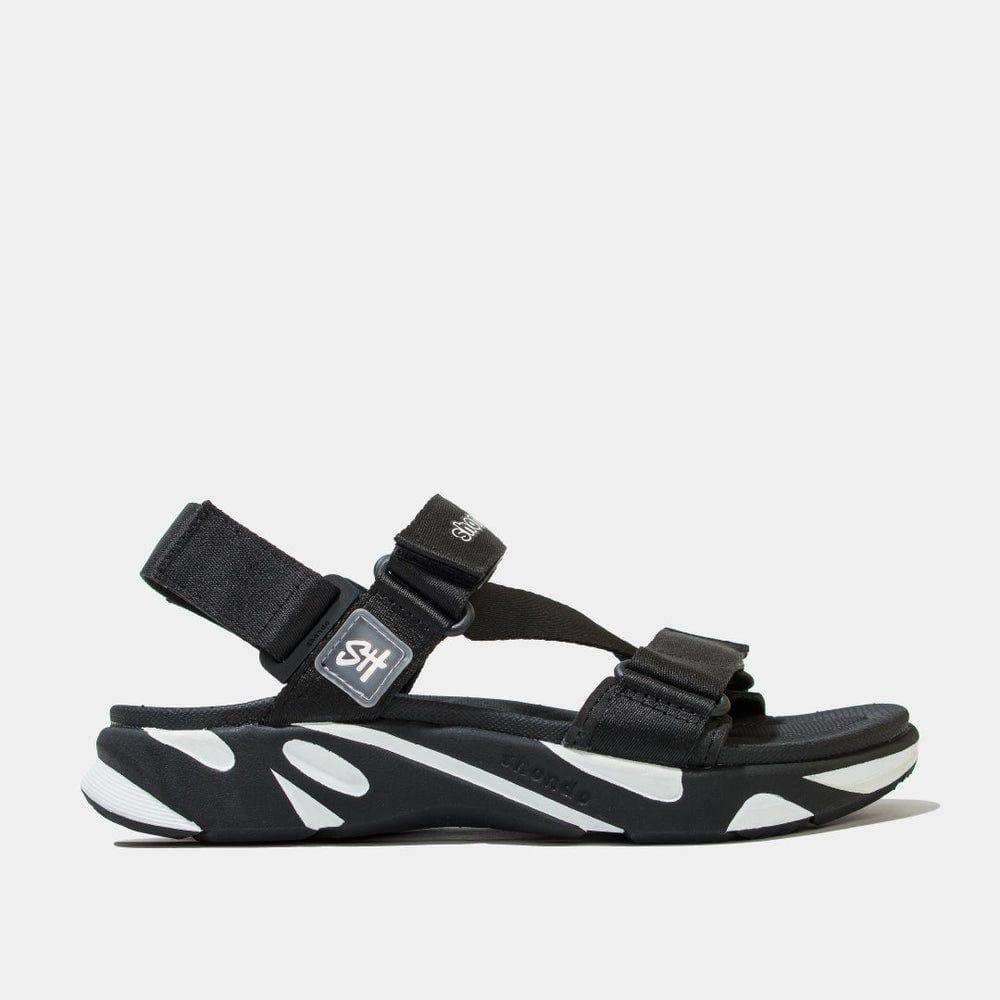  Sandals Shondo F8M đen & đen trắng ver.2 