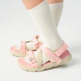  Sandal Shondo trẻ em little 6 tem gấu hồng kem, khủng long đen xám 