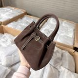  Túi xách nữ bucket da lộn đeo chéo tặng charm Thỏ 