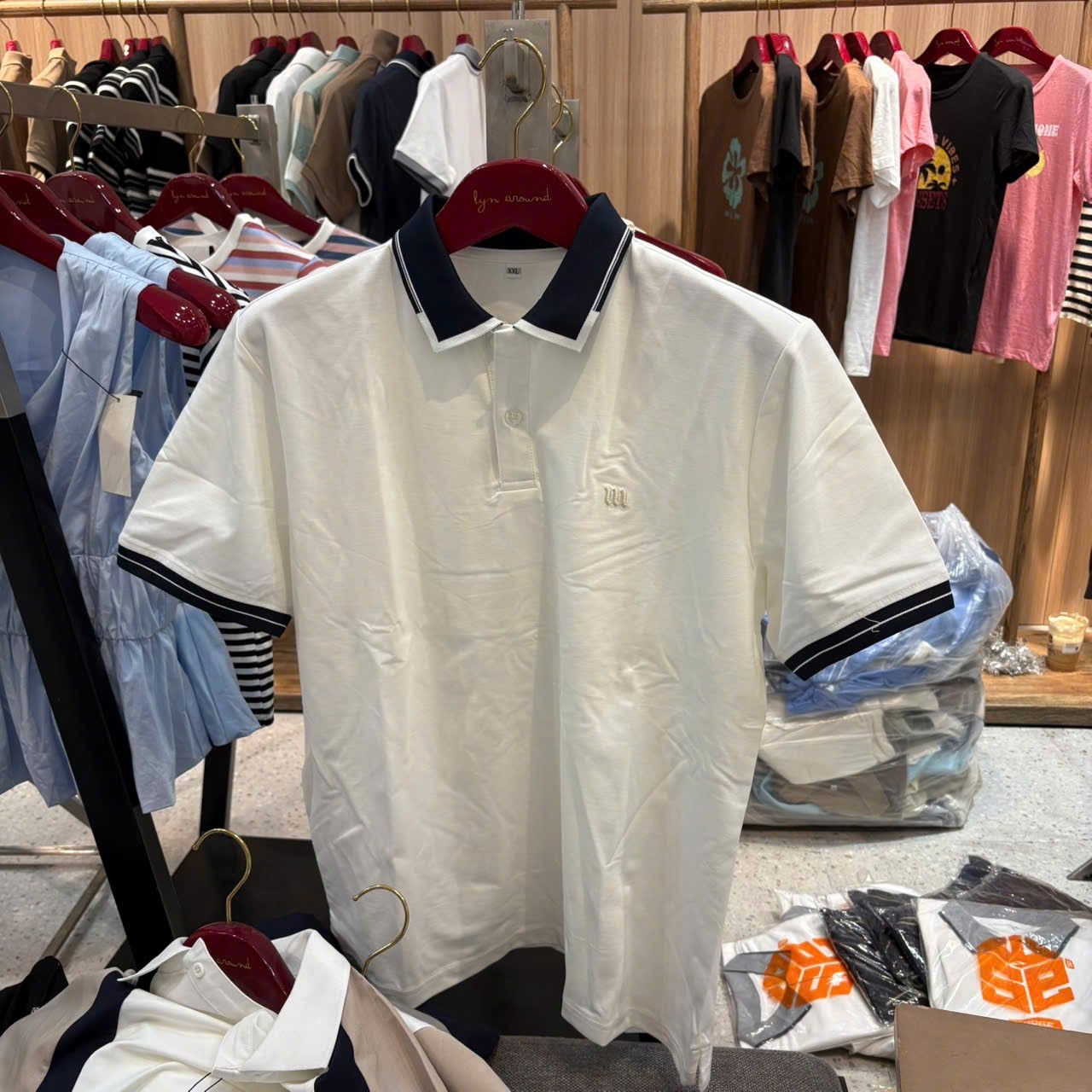  Áo Polo Dinas Cotton Ryon Nam cổ bẻ 