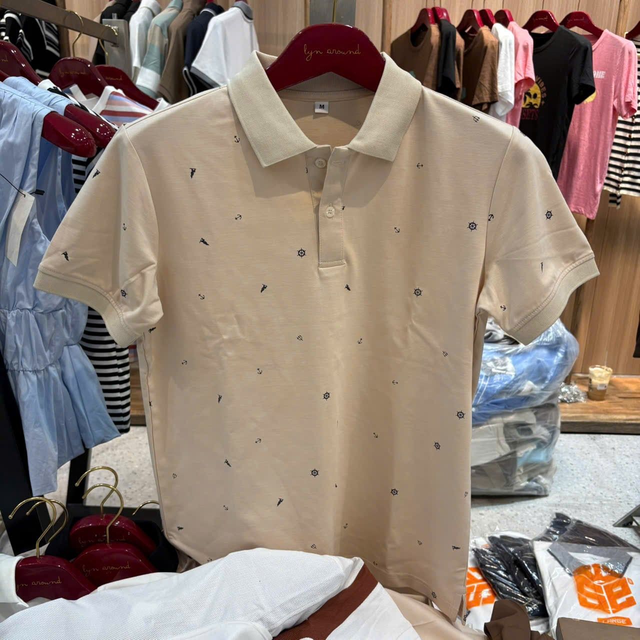  Áo Polo Dinas Cotton Ryon Nam cổ bẻ 
