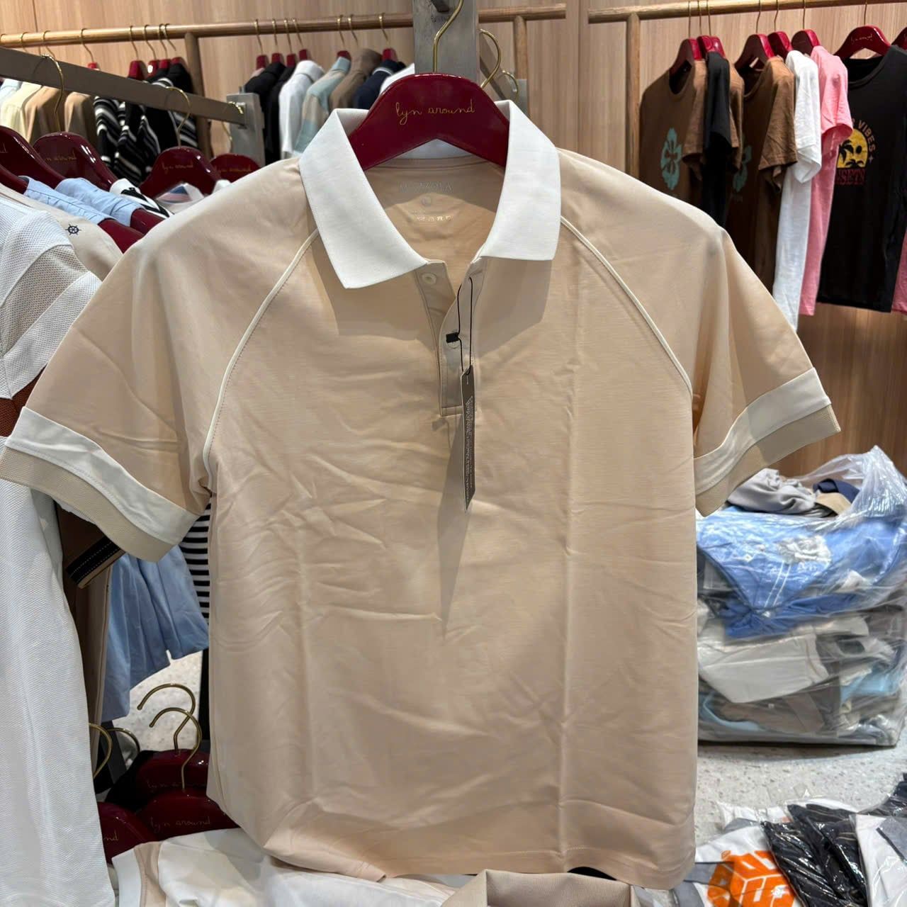  Áo Polo Dinas Cotton Ryon Nam cổ bẻ 