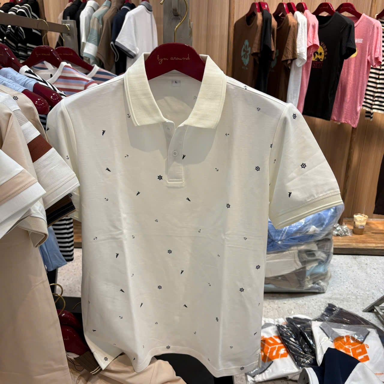  Áo Polo Dinas Cotton Ryon Nam cổ bẻ 