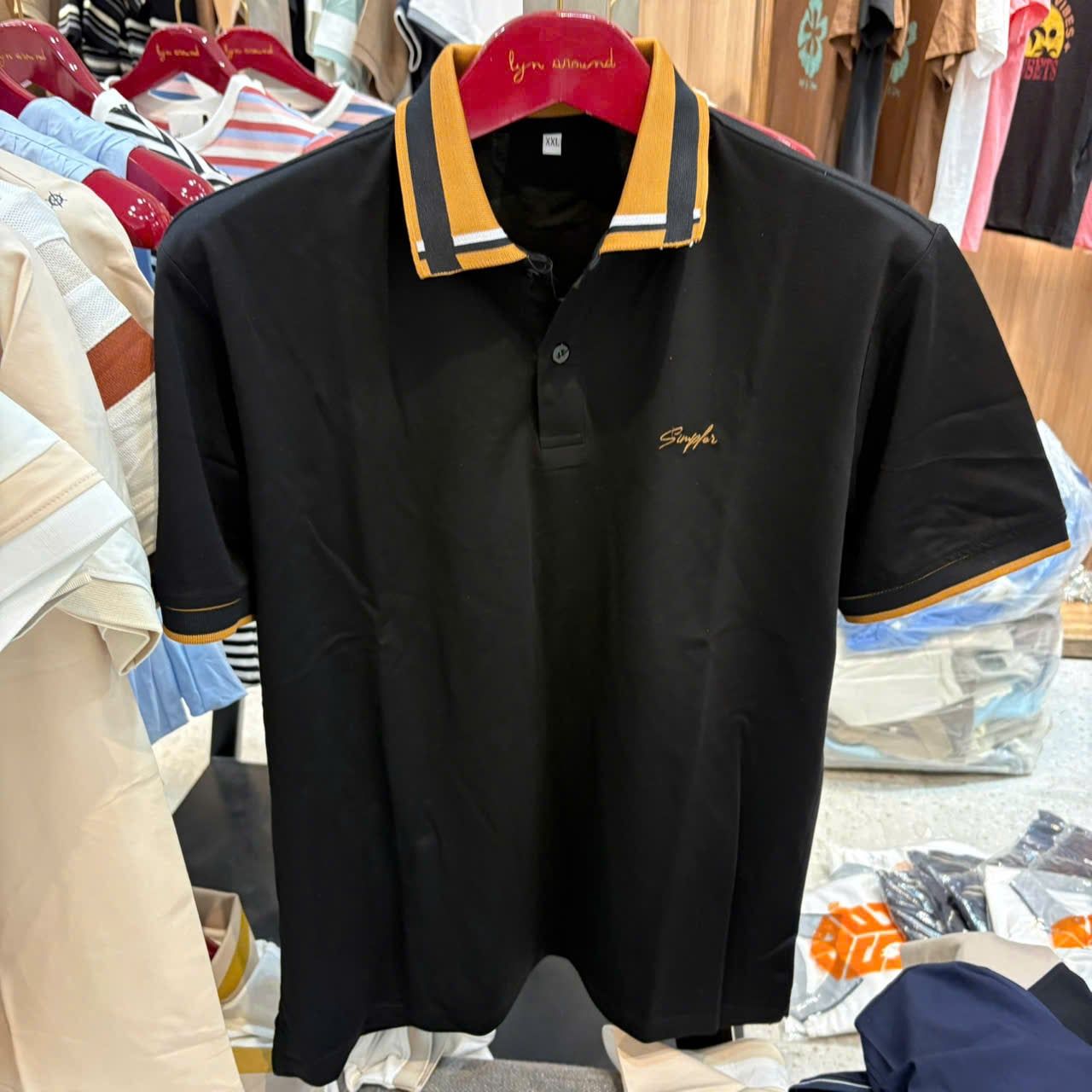  Áo Polo Dinas Cotton Ryon Nam cổ bẻ 