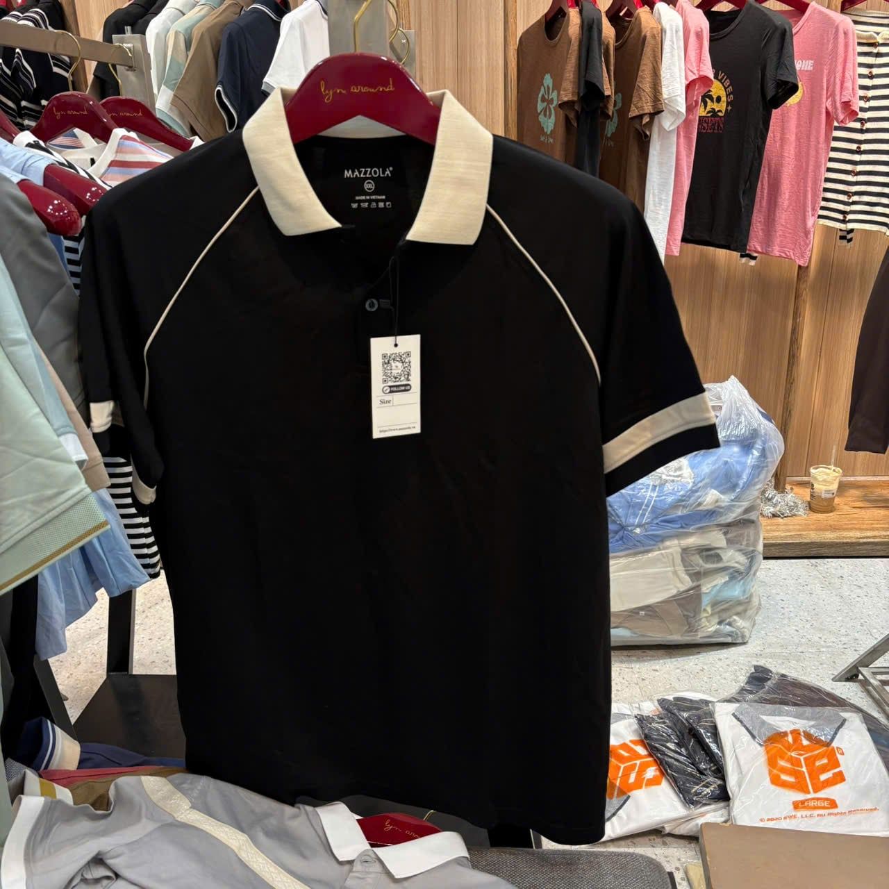  Áo Polo Dinas Cotton Ryon Nam cổ bẻ 