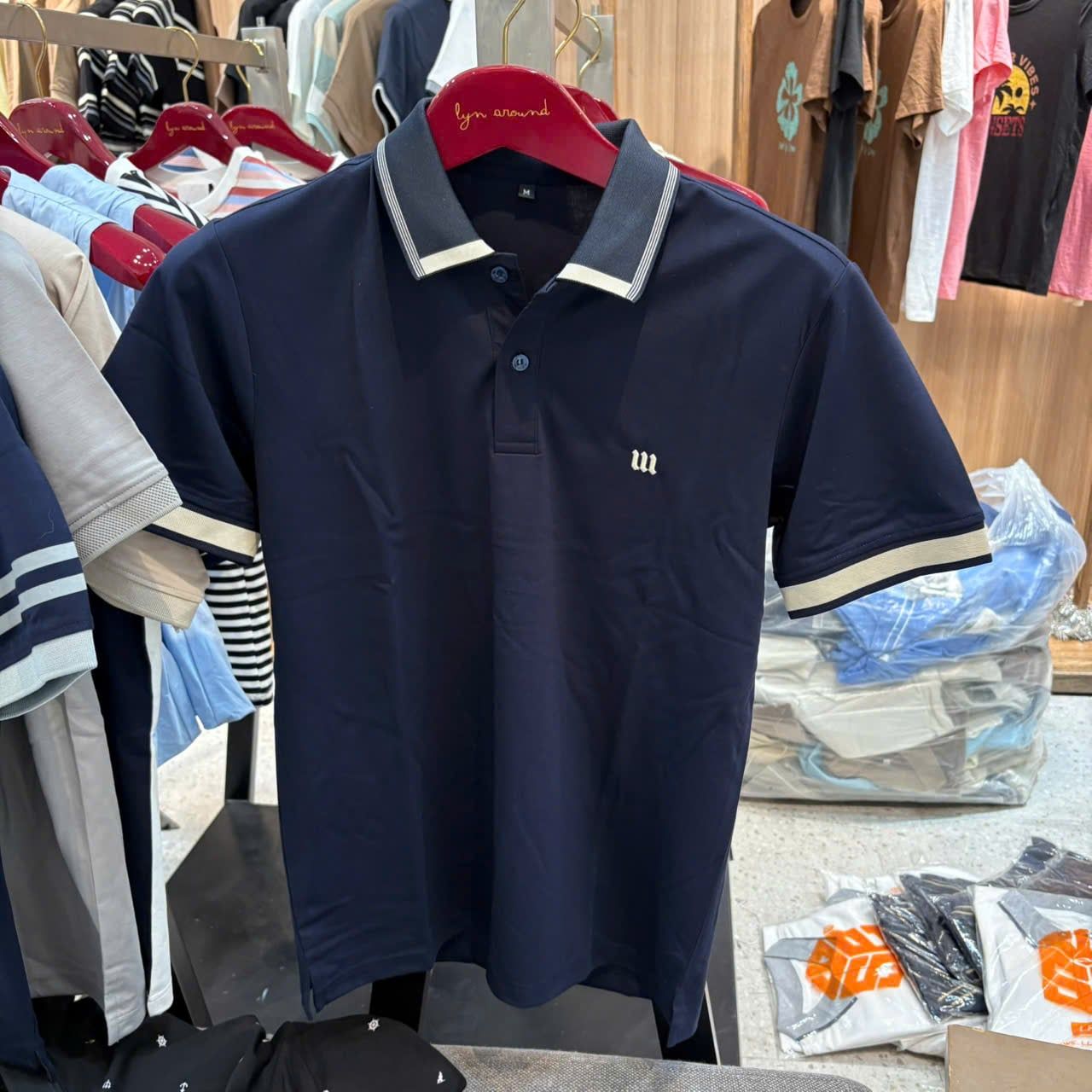  Áo Polo Dinas Cotton Ryon Nam cổ bẻ 