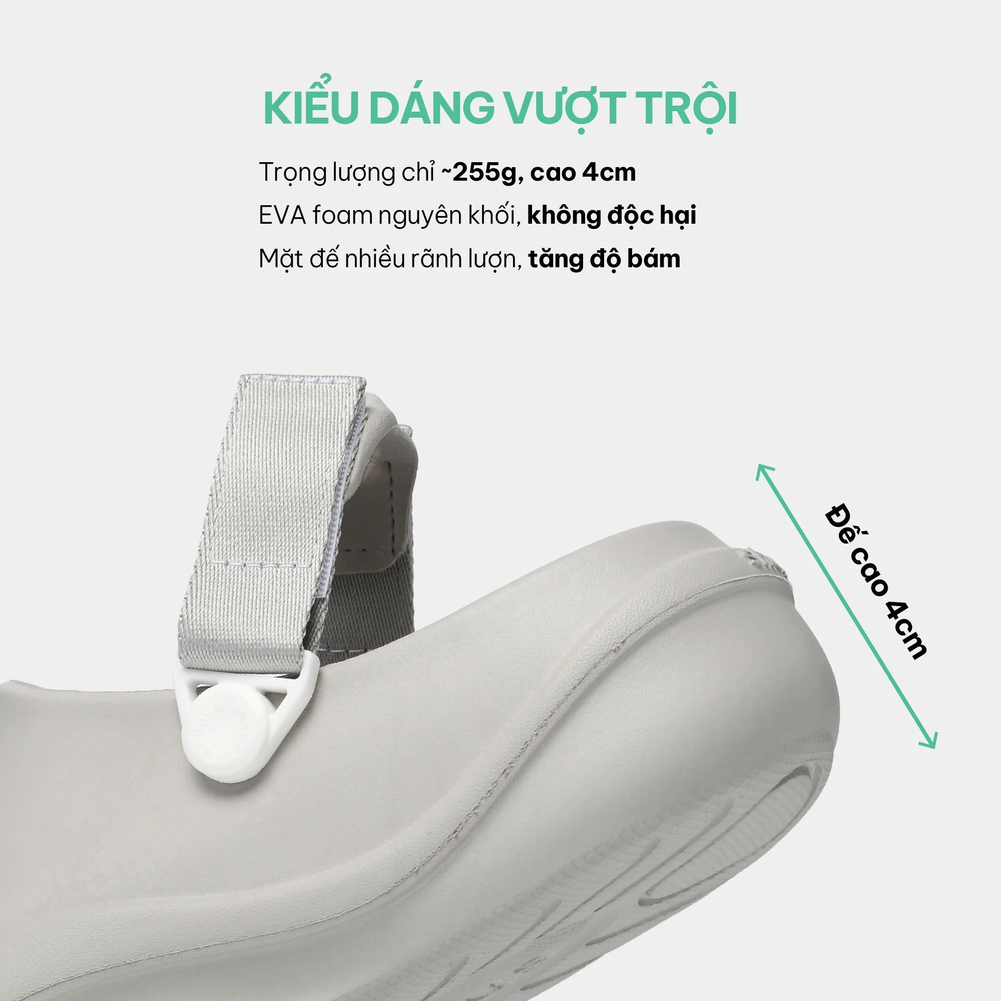  Giày sục Shondo clog suke nhựa đúc nam nữ 