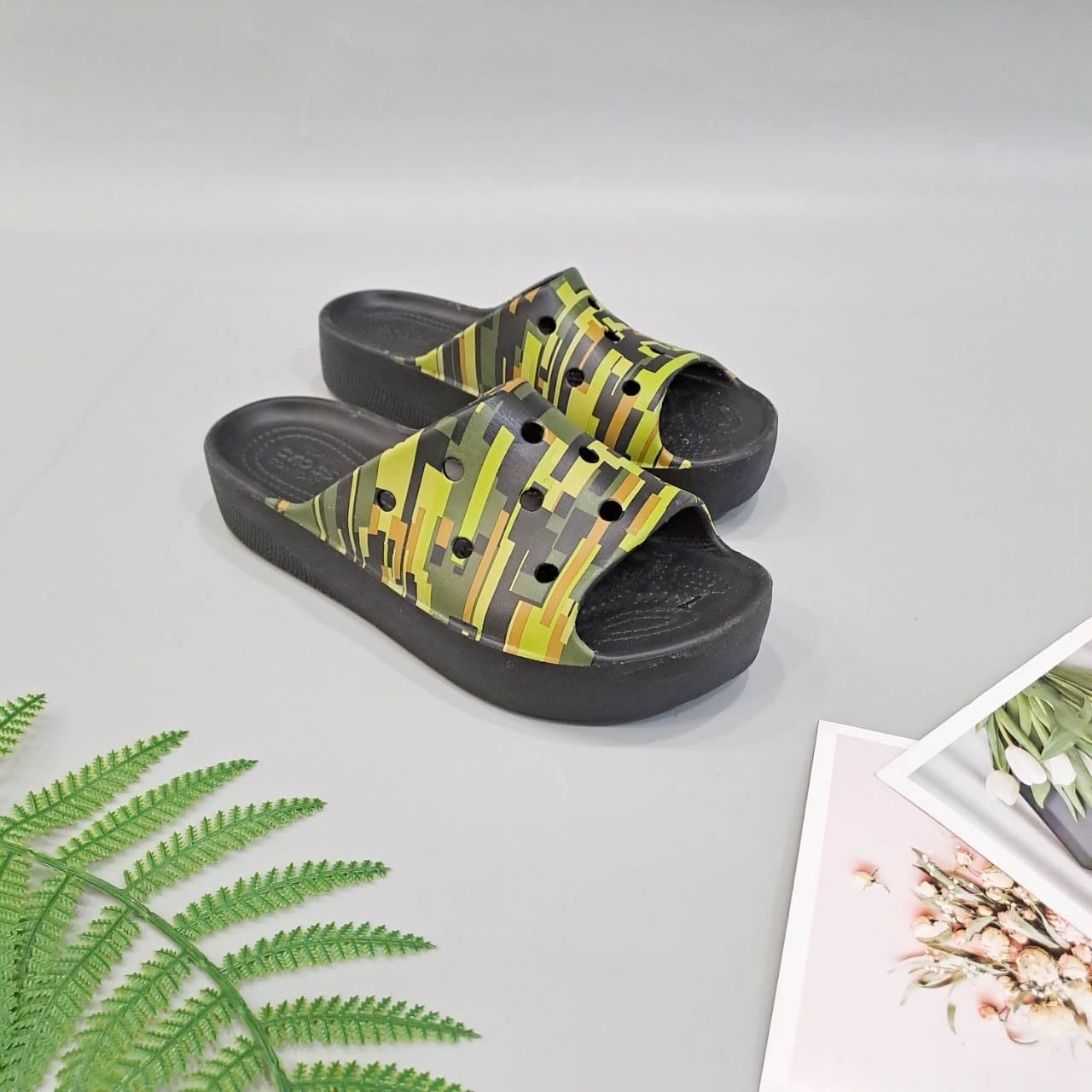  Dép quai ngang Dinas classic platform slide phun sơn nữ chính hãng 