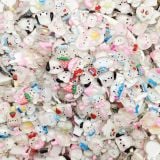  Jibbitz 3D nhỏ trong suốt nhiều màu dễ thương 