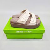  Dép quai ngang đế bánh mỳ Dinas brooklyn mid wedge cài khuy nữ 