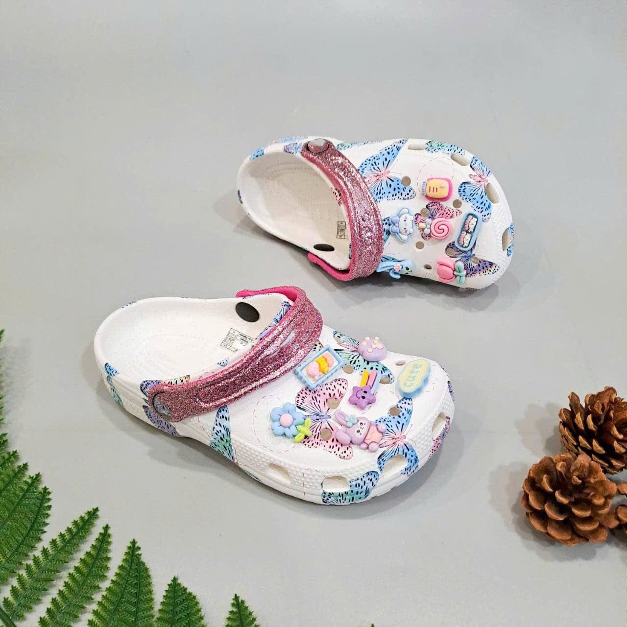  Dép sục Dinas classic hoạ tiết bướm trẻ em 