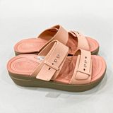  Dép quai ngang đế bánh mỳ Dinas brooklyn mid wedge cài khuy nữ 