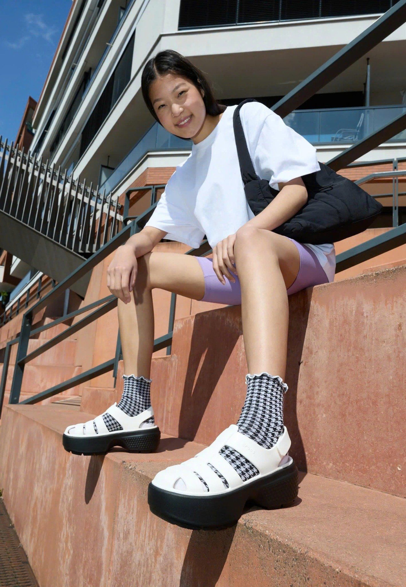  Sandal rọ stomp 6 phân nữ 