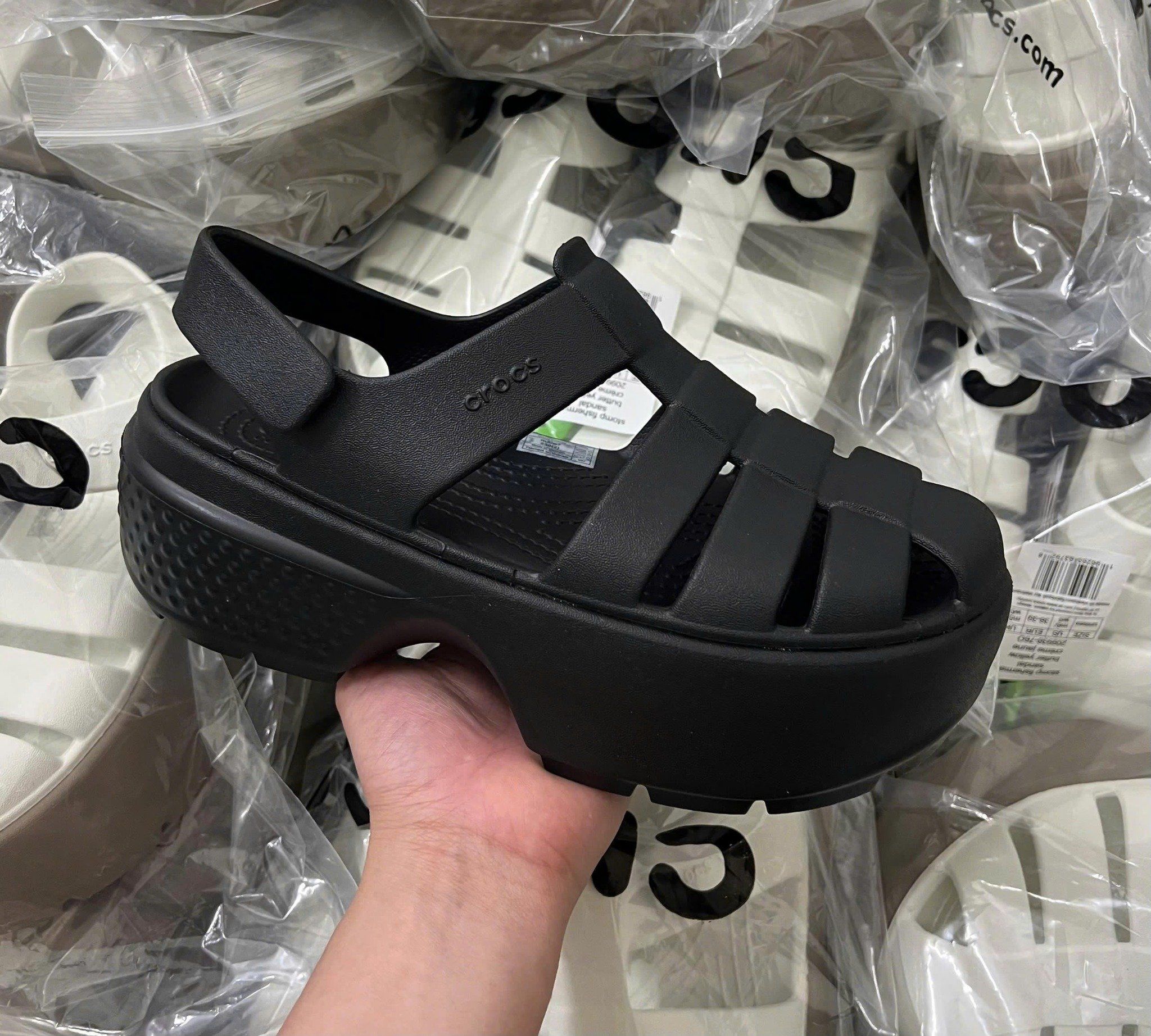  Sandal rọ stomp 6 phân nữ 