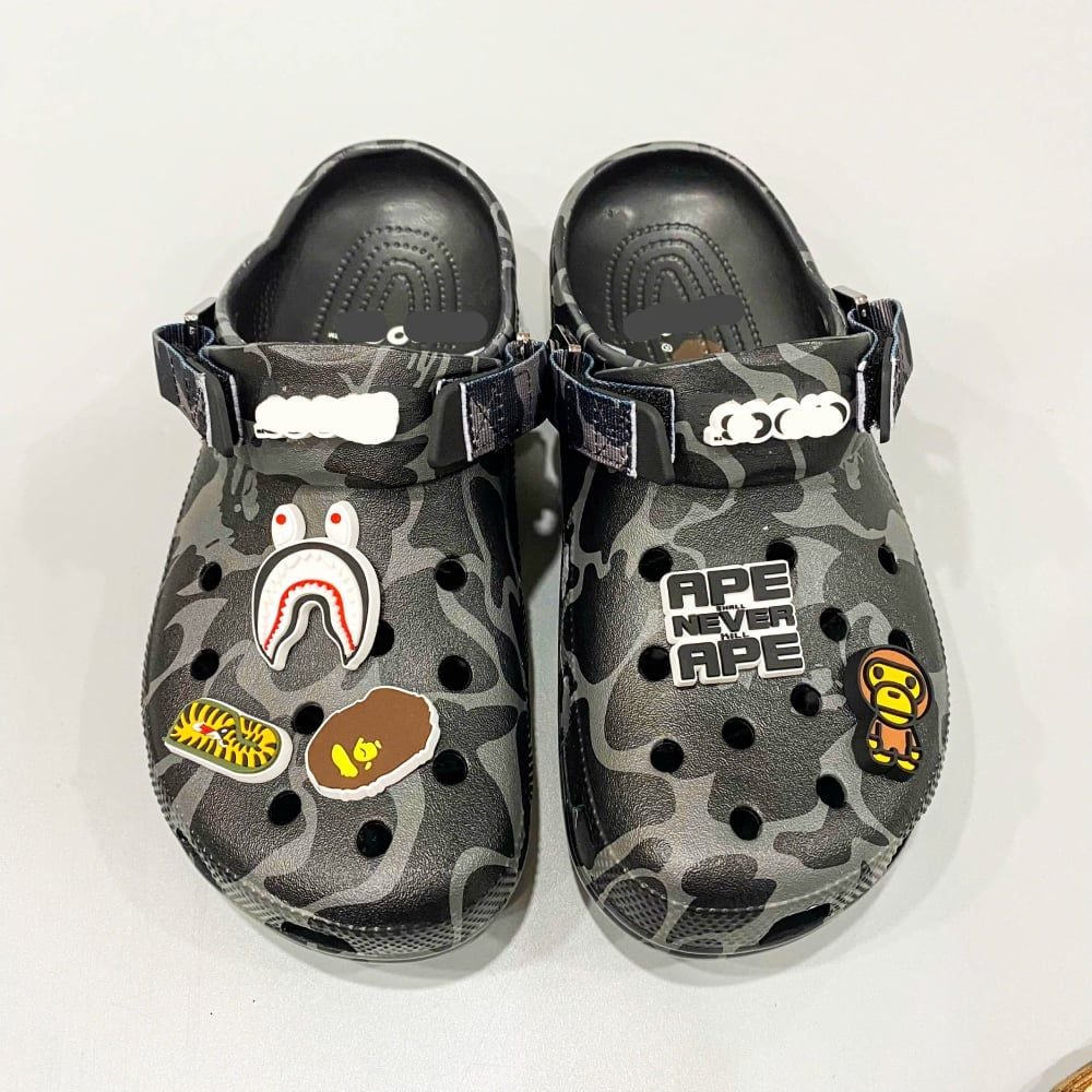  Dép sục classic Dinas Bape Ape Camo black unisex 