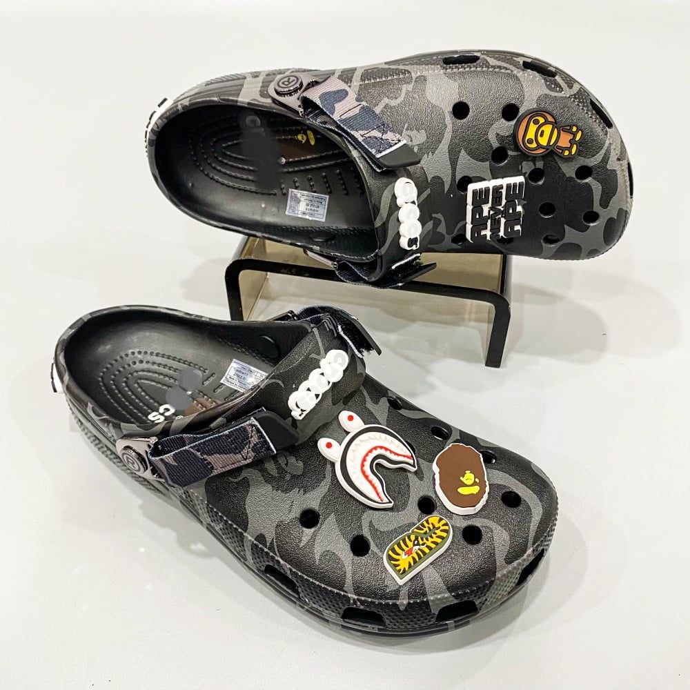  Dép sục classic Dinas Bape Ape Camo black unisex 