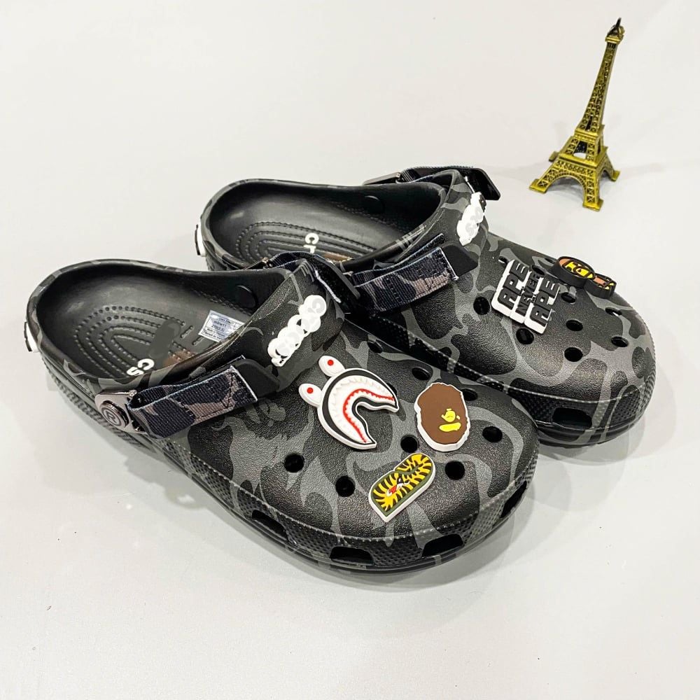  Dép sục classic Dinas Bape Ape Camo black unisex 
