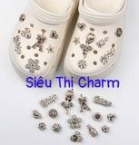  Set Jibbitz charms dây xích giả kim gắn trang trí dép Dinas 
