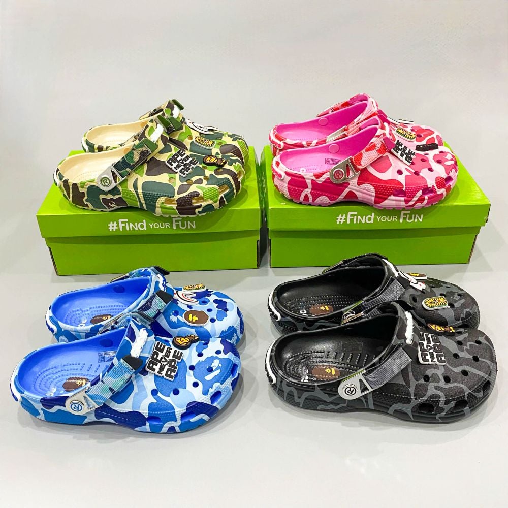  Dép Sục Dinas Classic Bape Quai Nhôm Nam Nữ Xuất Khẩu 