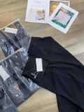  Chân váy nữ đuôi cá midi đen 