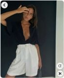  Quần short tây lưng cao vải Suiting Hàn nữ 