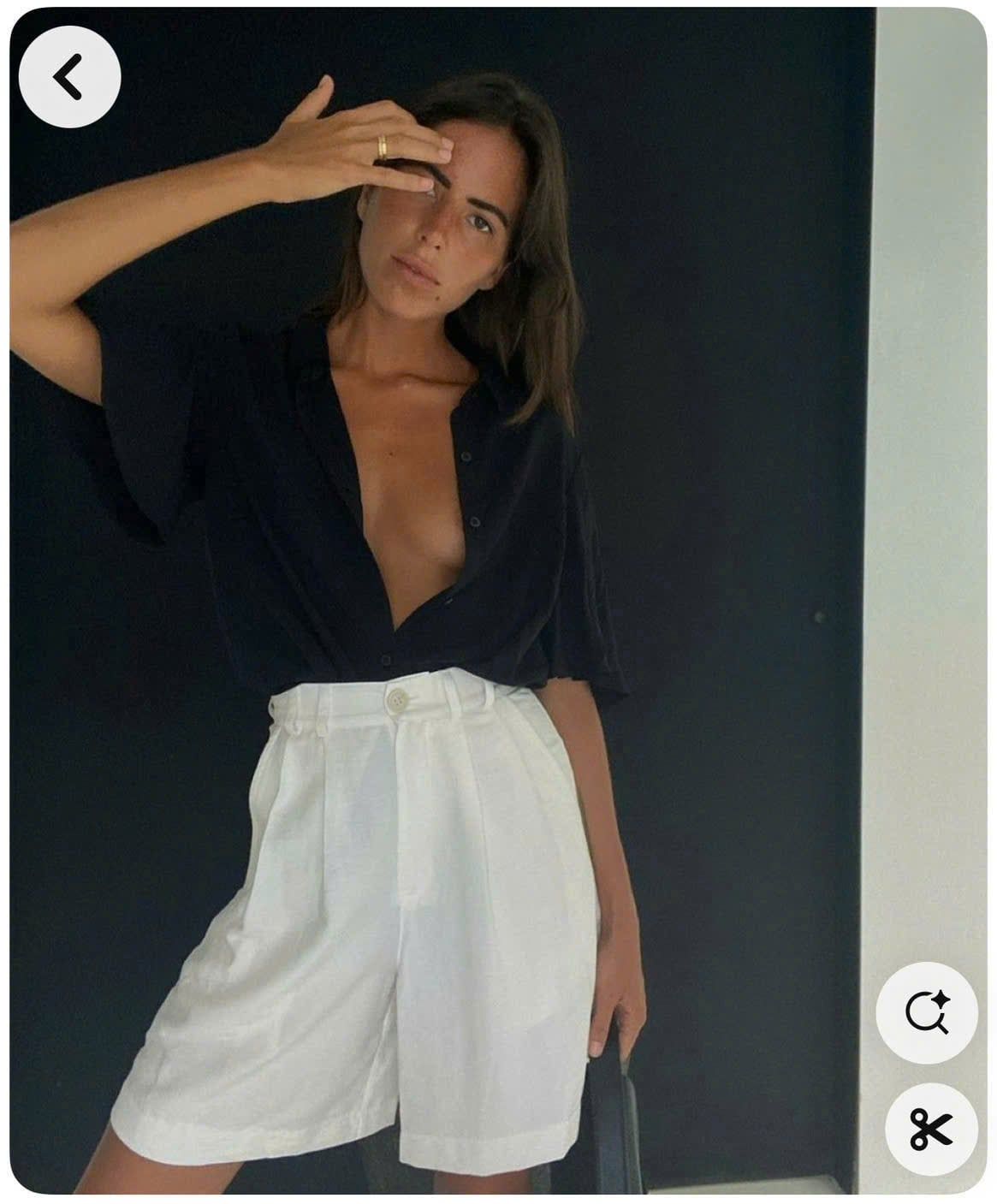  Quần short tây lưng cao vải Suiting Hàn nữ 