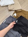  Quần short tây lưng cao vải Suiting Hàn nữ 