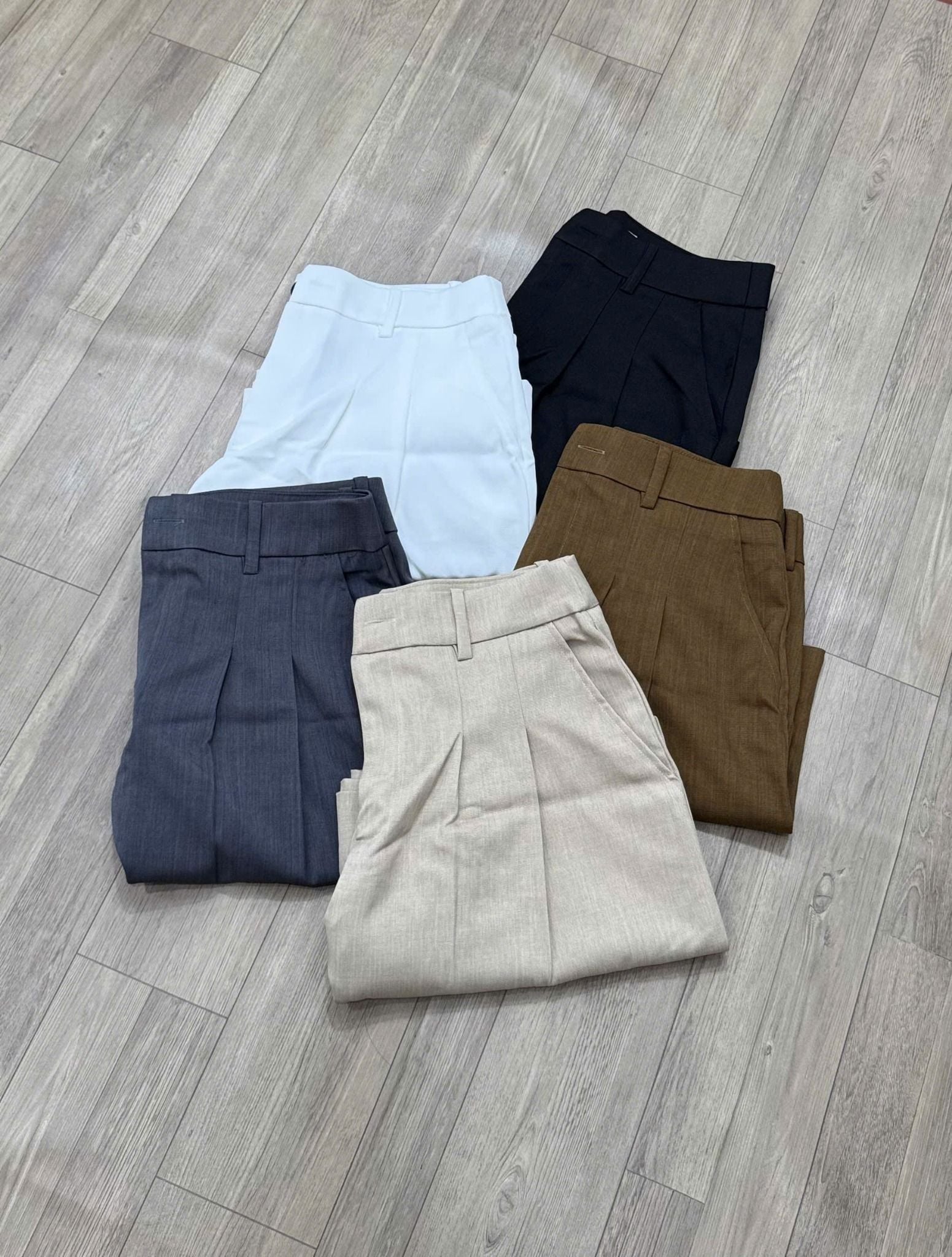  Quần short tây lưng cao vải Suiting Hàn nữ 