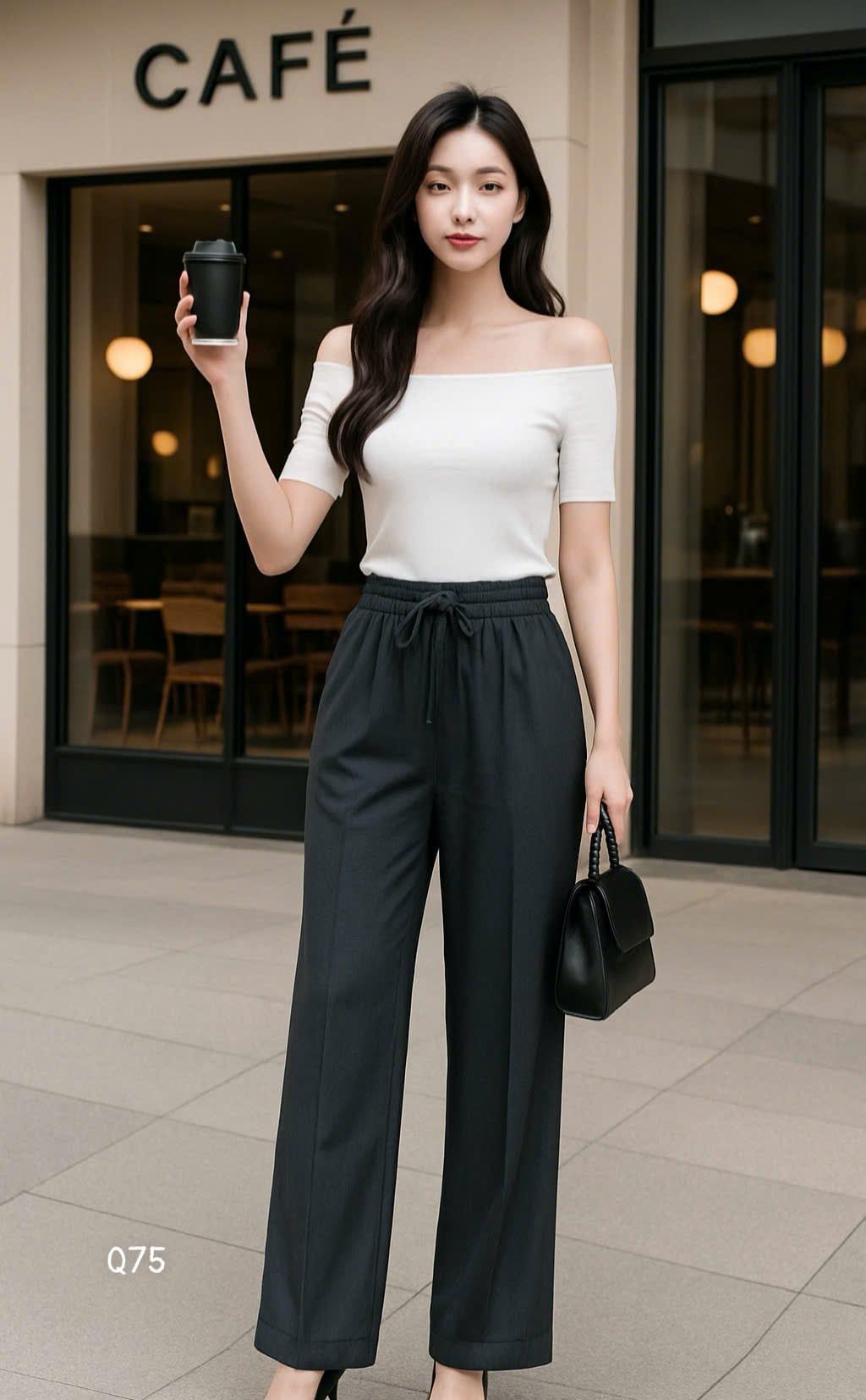  Quần suông nữ dáng rộng 
