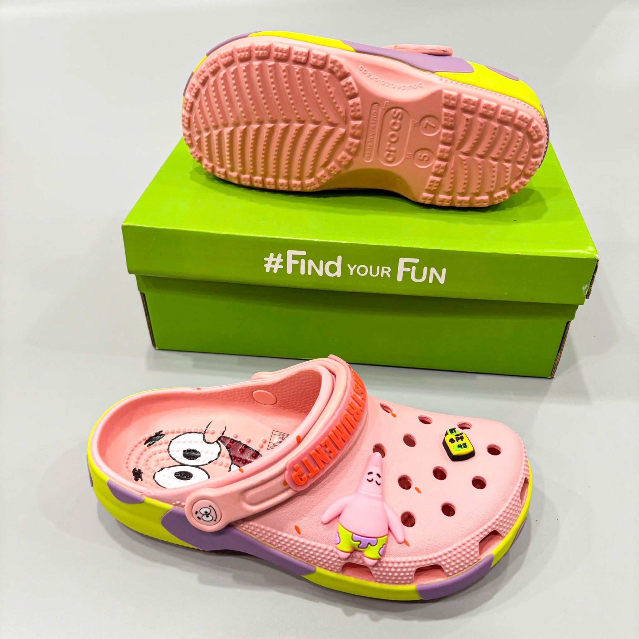  Dép sục Dinas classic Spongebob Patrick, Bọt Biển nam nữ 