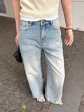  Quần jeans ống suông nữ 