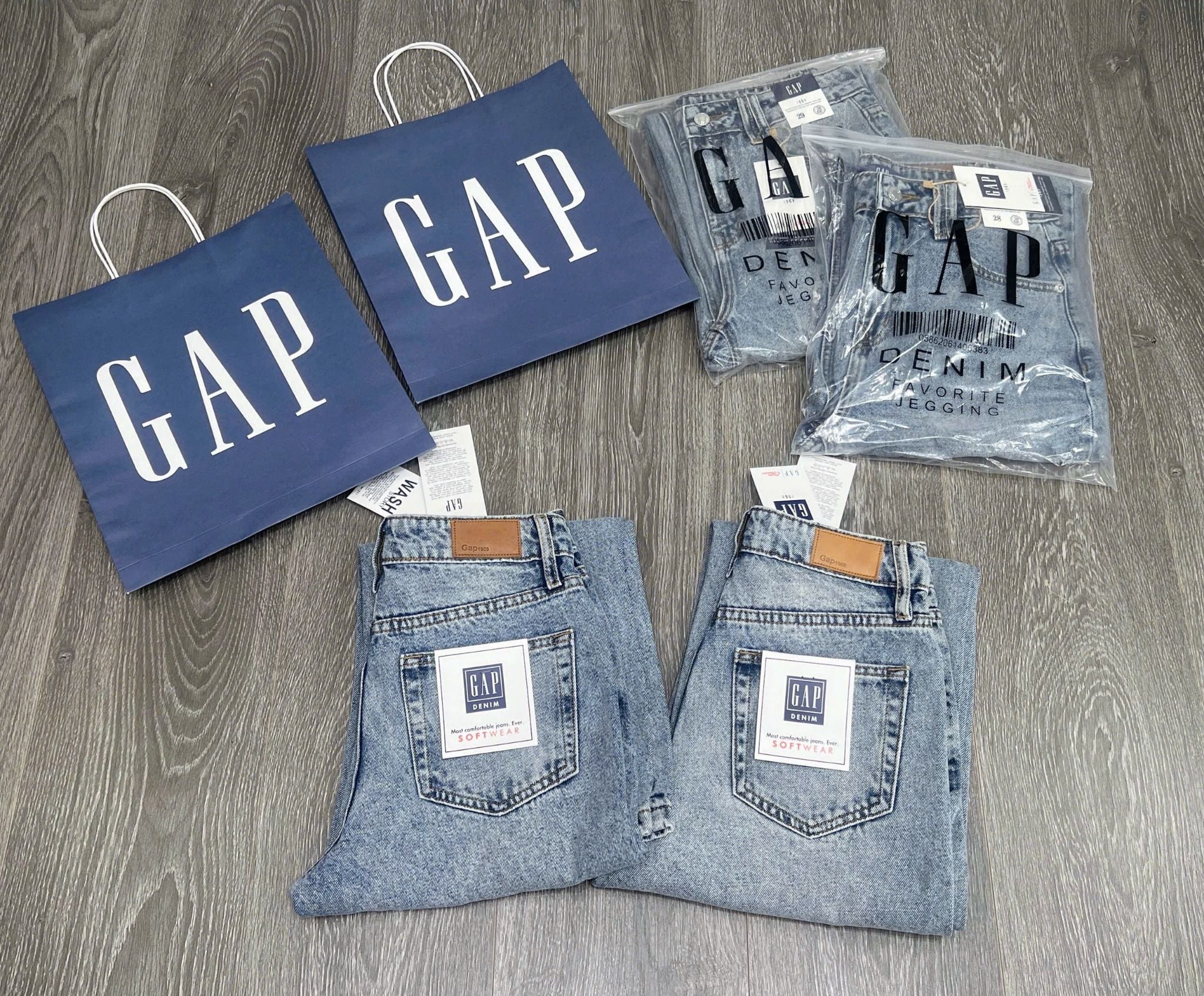  Quần jeans ống suông nữ 