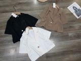  Áo vest tay ngắn croptop ngang eo nữ 