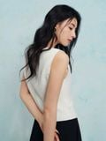  Áo gile công sở cài nút vải suiting nữ 