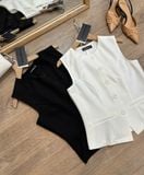  Áo gile công sở cài nút vải suiting nữ 