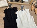  Áo gile công sở cài nút vải suiting nữ 