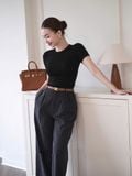  Áo thun trơn croptop basic nữ 