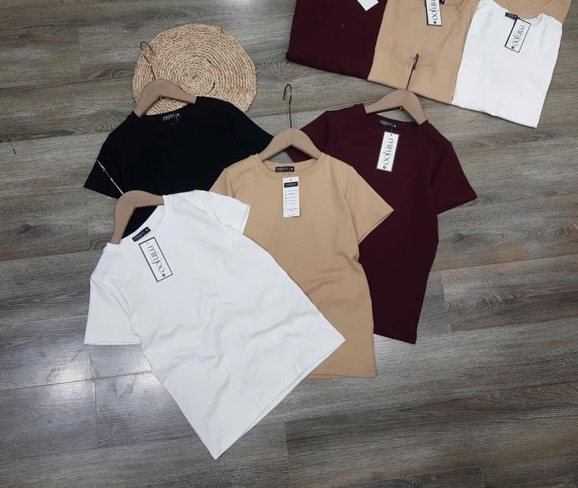  Áo thun trơn croptop basic nữ 