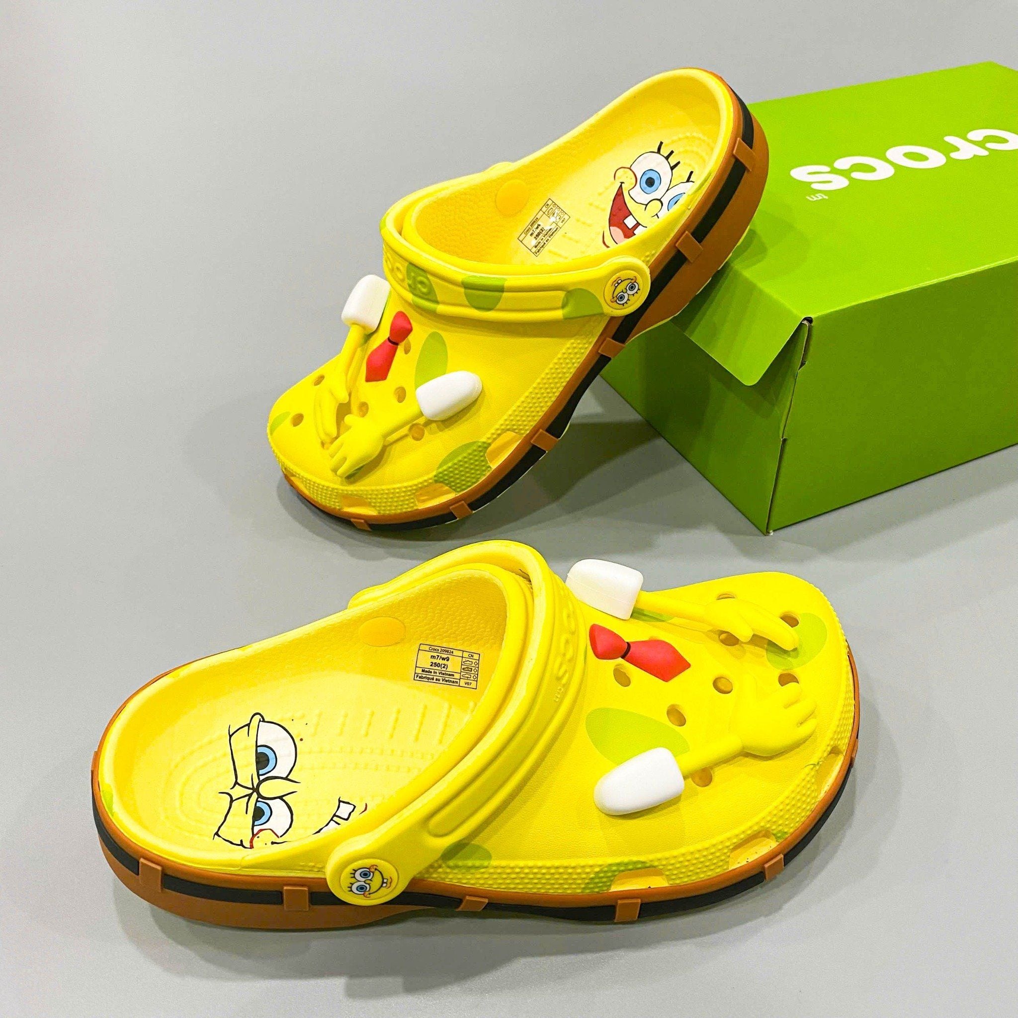  Dép sục Dinas classic Spongebob Patrick, Bọt Biển nam nữ 