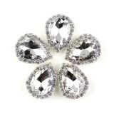  Jibbitz charm cross đá hình giọt nước đính kim cương 